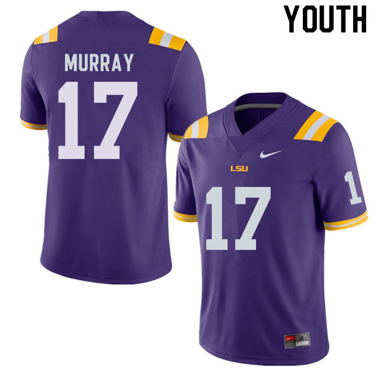 Youth #17 Jabari Murray LSU Tigers College Football Jerseys Sale-Purple - Click Image to Close